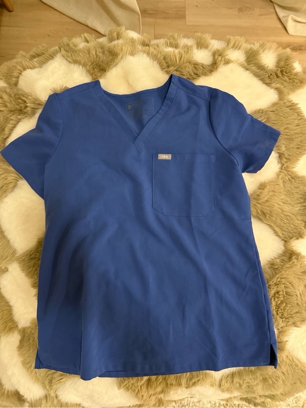 Figs Catarina Scrub Top in Royal Blue